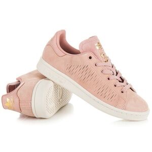 EUC Adidas Stan smith Pink Suede Sneakers